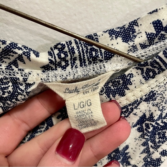 Lucky Brand Blue and White Tank Top - Picture 5 of 7